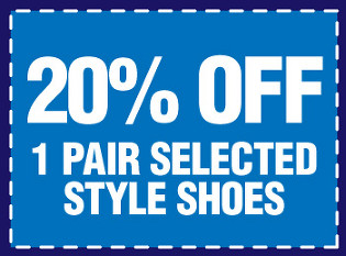 20% Off 1 Pair selected style shoes